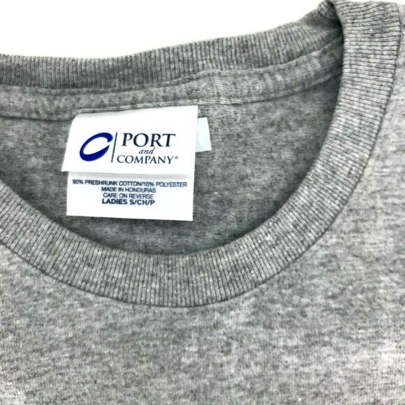 C Port & Company Gray Aggies Graphic T-Shirt Short Sleeve Crew Neck Size Small - Picture 2 of 4